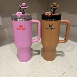 Stanley Pink and Brown Tumbler Duo